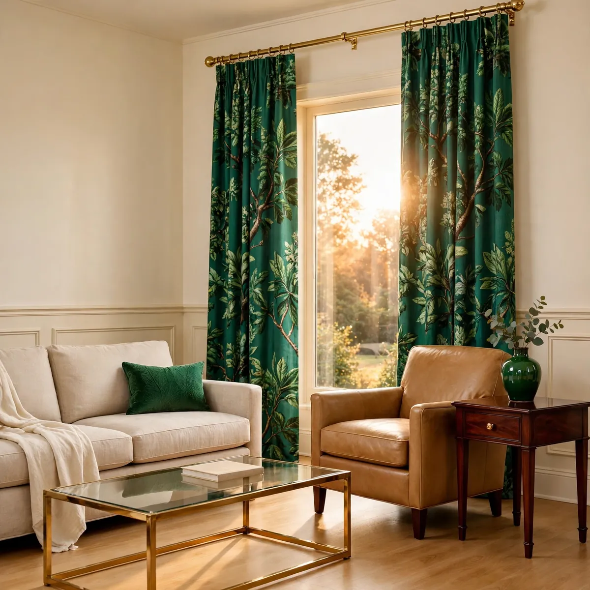 25 Living Room Curtains Ideas That Dress Your Windows Like a Designer living room curtains ideas: Bold Patterned Curtains as the Statement