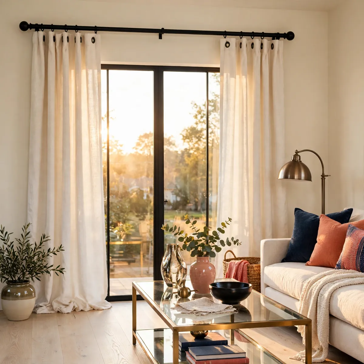 25 Living Room Curtains Ideas That Dress Your Windows Like a Designer living room curtains ideas: Statement Rods as Window Jewelry