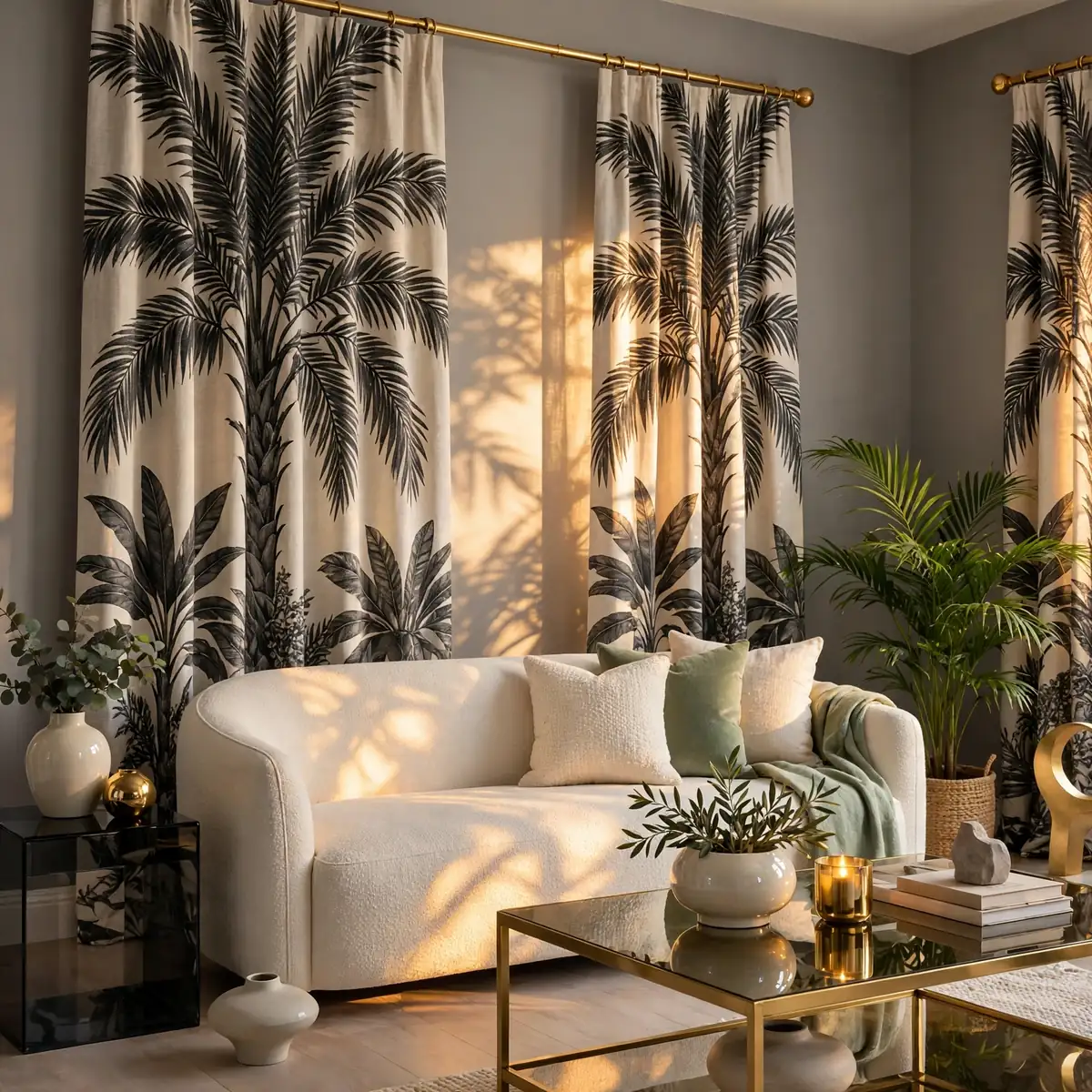 25 Living Room Curtains Ideas That Dress Your Windows Like a Designer living room curtains ideas: Botanical and Floral Prints