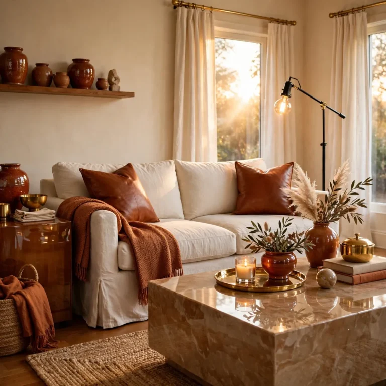 living room decor ideas: Layered Neutrals That Feel Collected