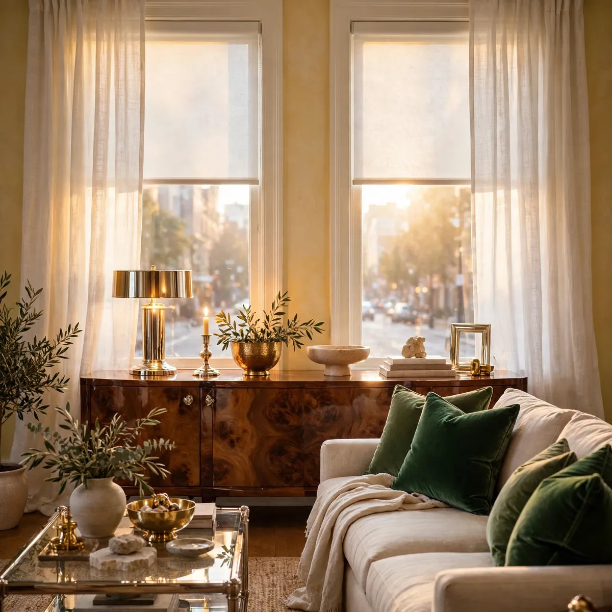 25 Living Room Decor Ideas for a Stylish, Cozy Refresh living room decor ideas: Sheer Linen Panels Softening Daylight
