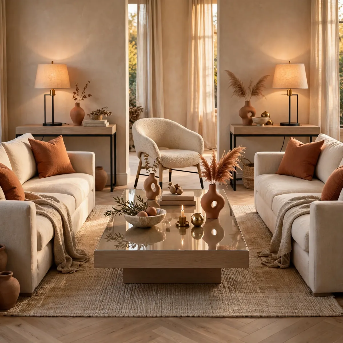 25 Living Room Design Ideas: Timeless Layouts and Style Mixes living room design ideas: Twin Sofas for Formal Symmetry