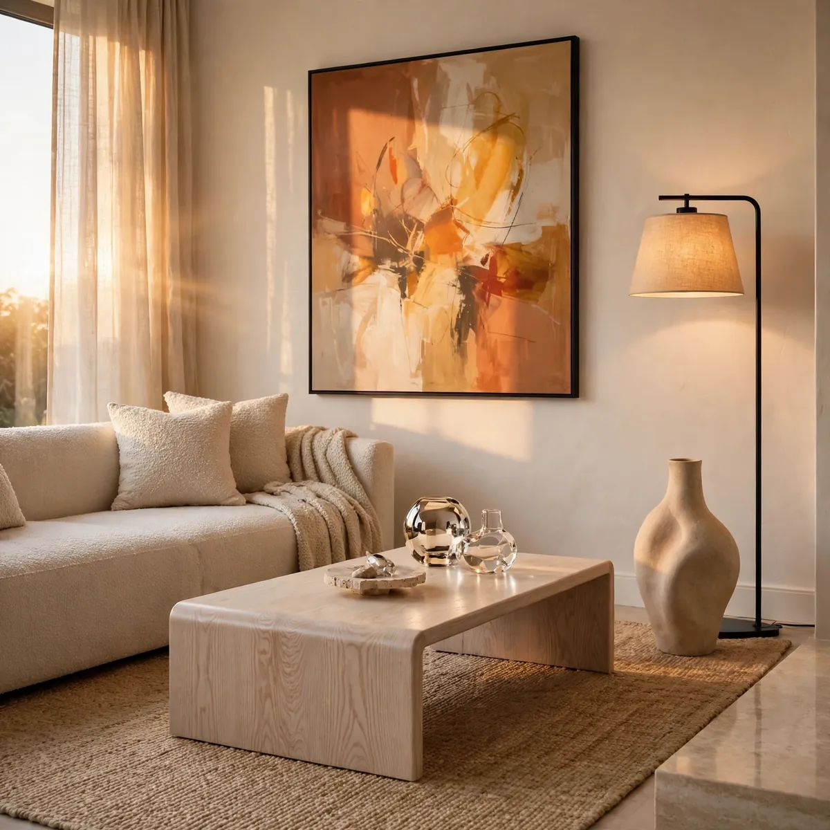 25 Living Room Design Ideas: Timeless Layouts and Style Mixes living room design ideas: Warm Minimalist Design
