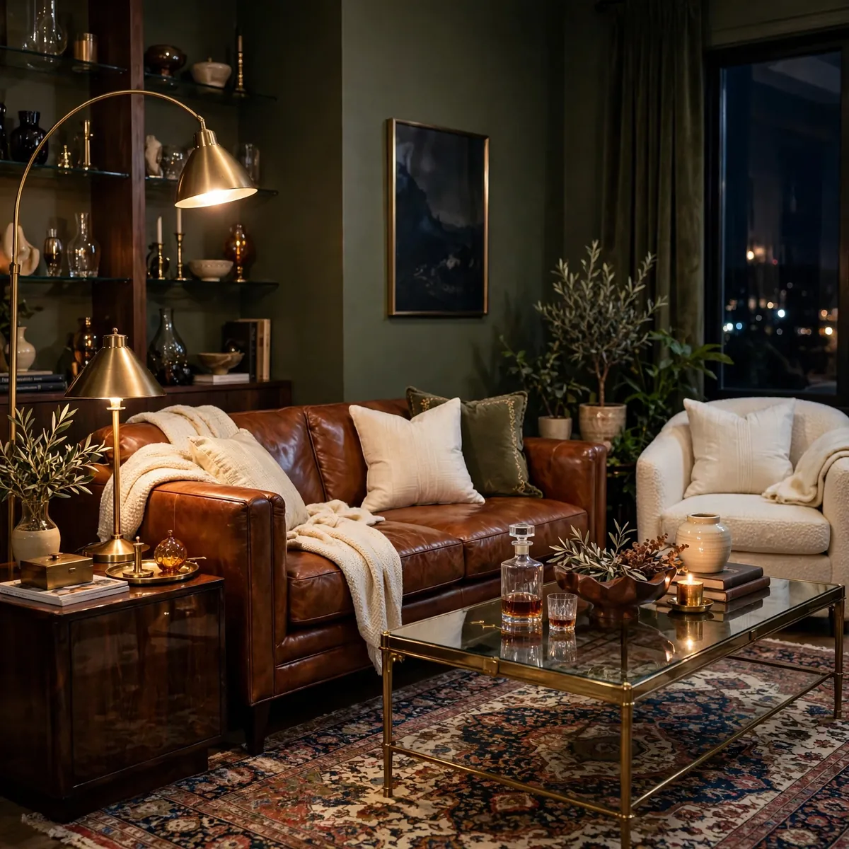 25 Living Room Design Ideas: Timeless Layouts and Style Mixes living room design ideas: Dark Moody Design