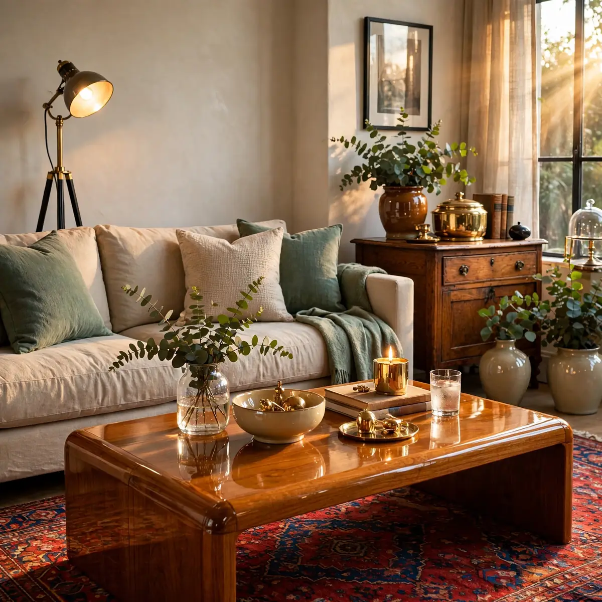 25 Living Room Design Ideas: Timeless Layouts and Style Mixes living room design ideas: Vintage-Modern Collected Design
