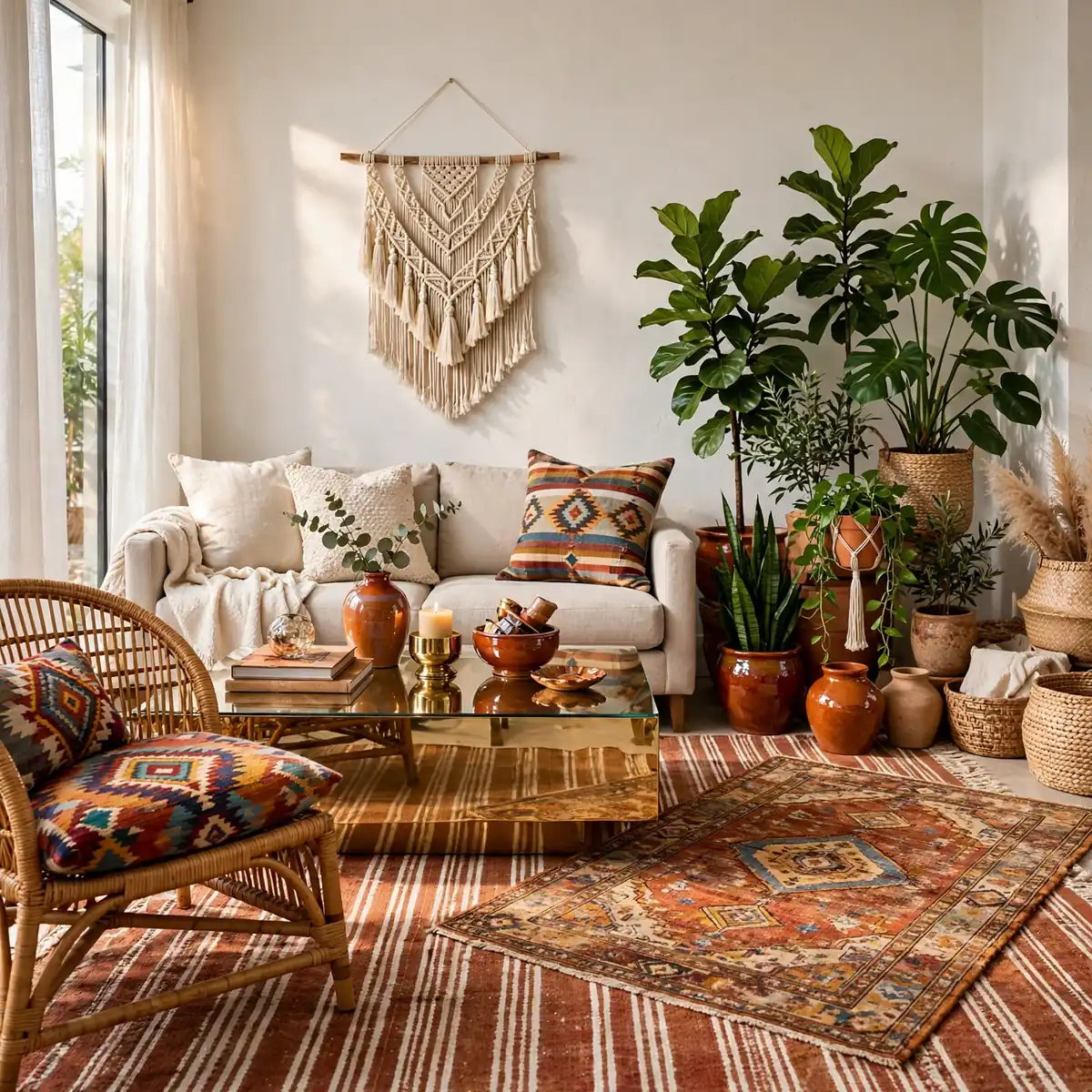 living room inspiration ideas: Boho Collected Layers