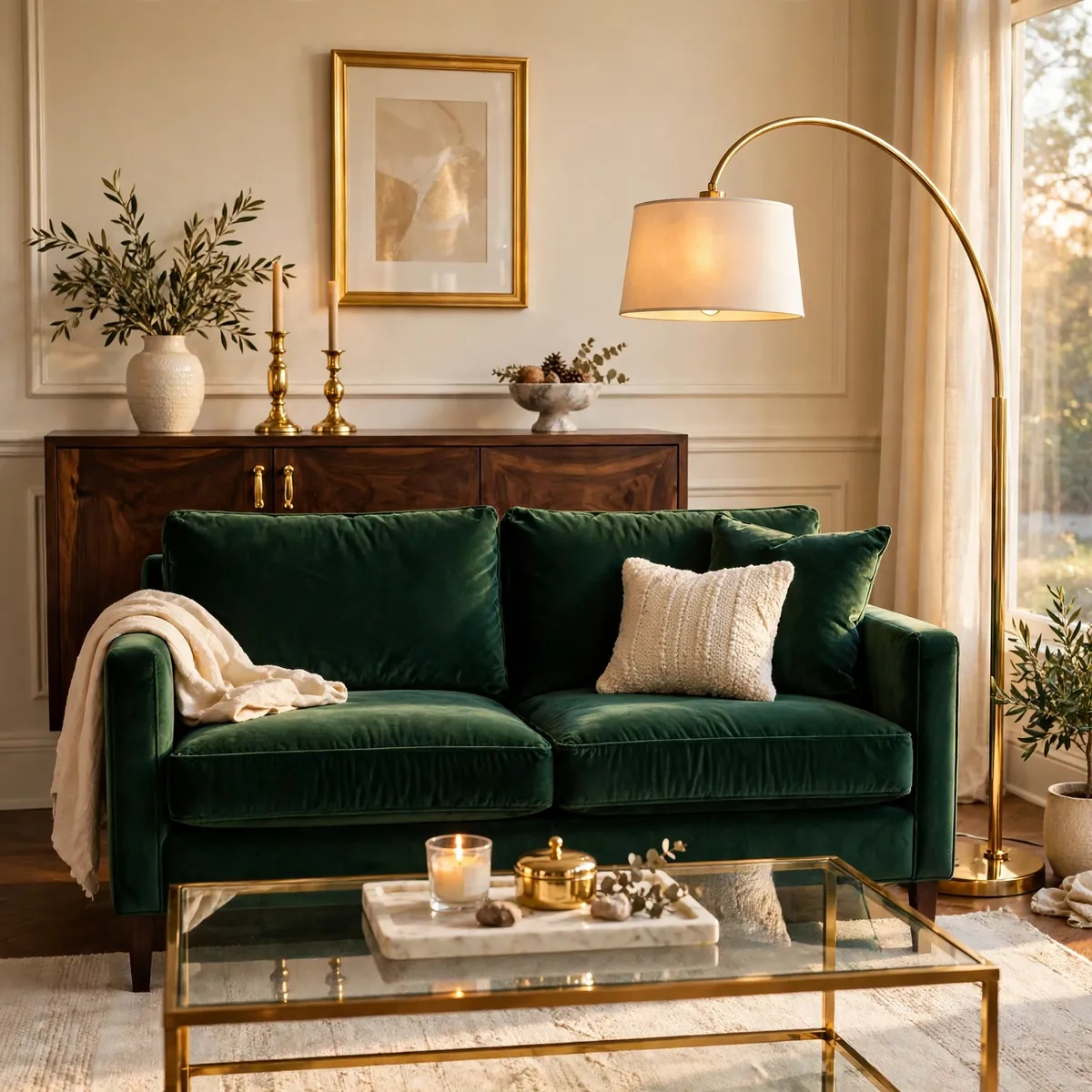living room inspiration ideas: Rich Emerald Depth