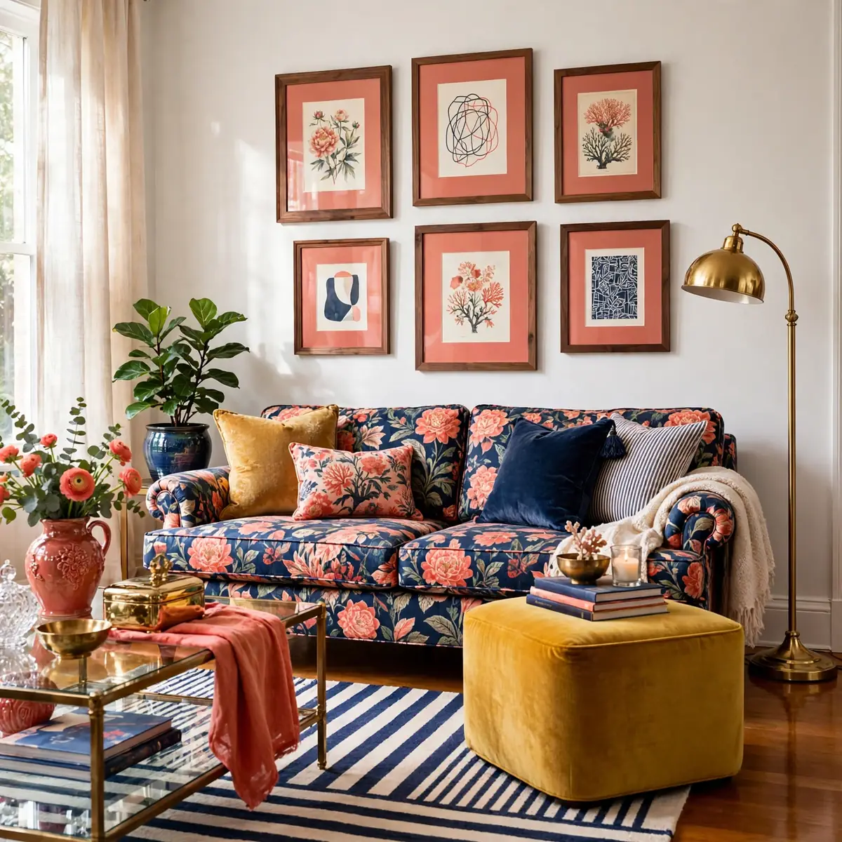 living room inspiration ideas: Maximalist Pattern Play