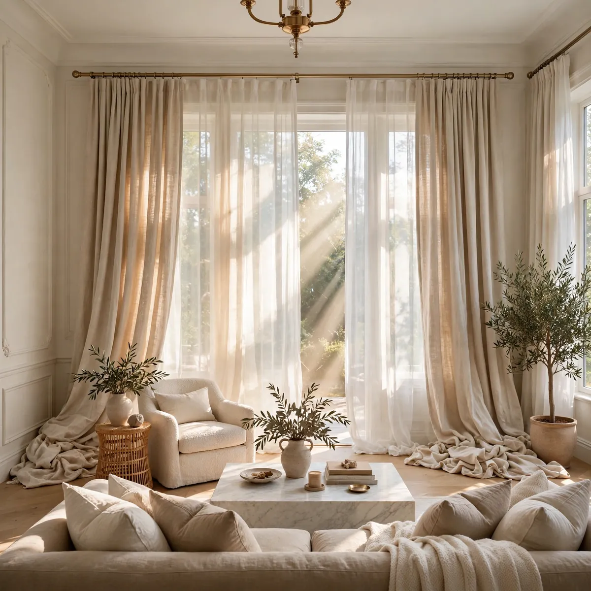 25 Clever Living Room Decor Tips for a Home You'll Love Coming Back To living room decor tips: Hang Curtains High and Wide
