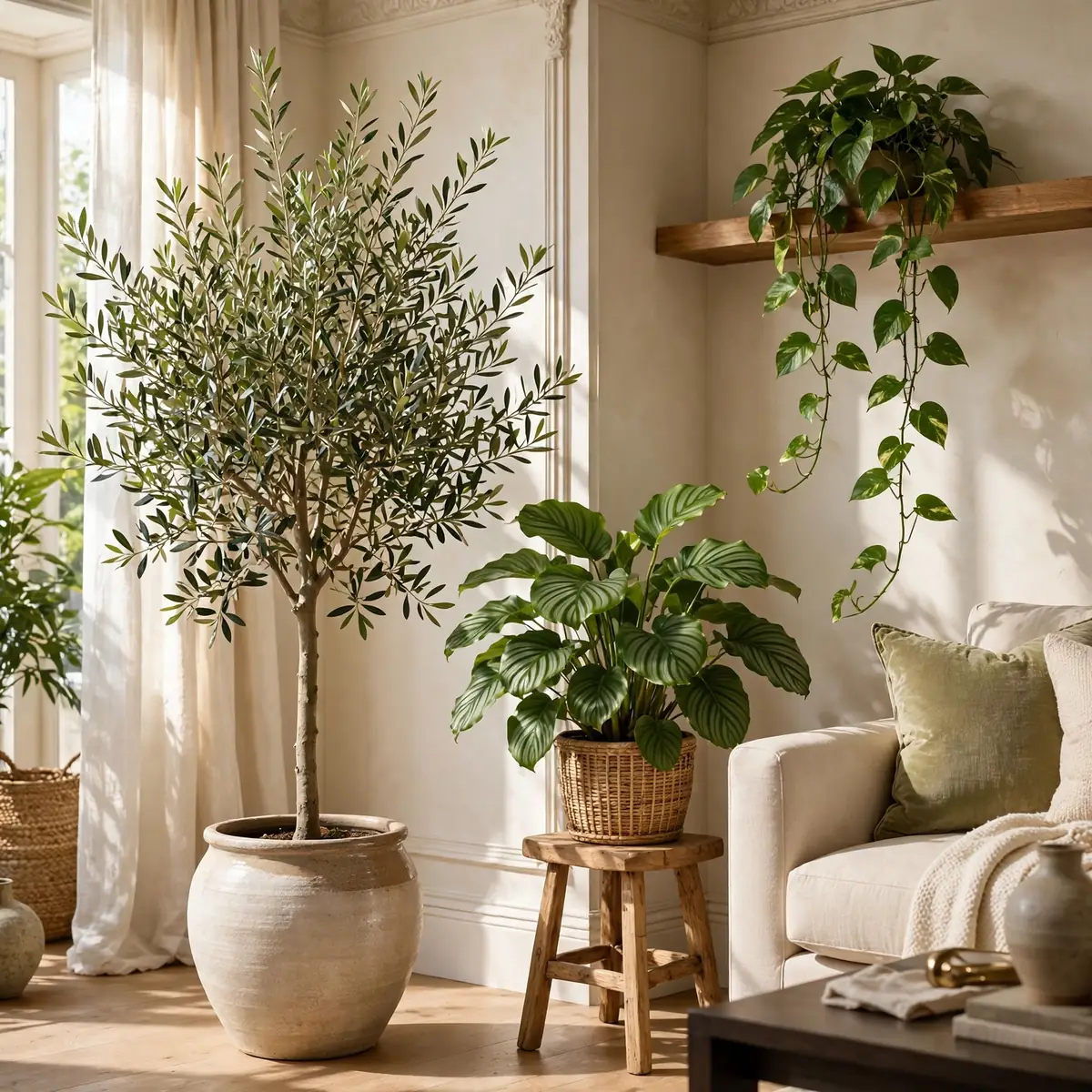 25 Clever Living Room Decor Tips for a Home You'll Love Coming Back To living room decor tips: Bring In Greenery at Different Heights