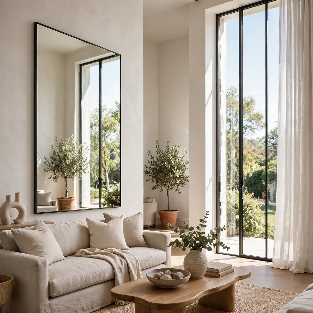 25 Clever Living Room Decor Tips for a Home You'll Love Coming Back To living room decor tips: Use a Mirror to Borrow Light