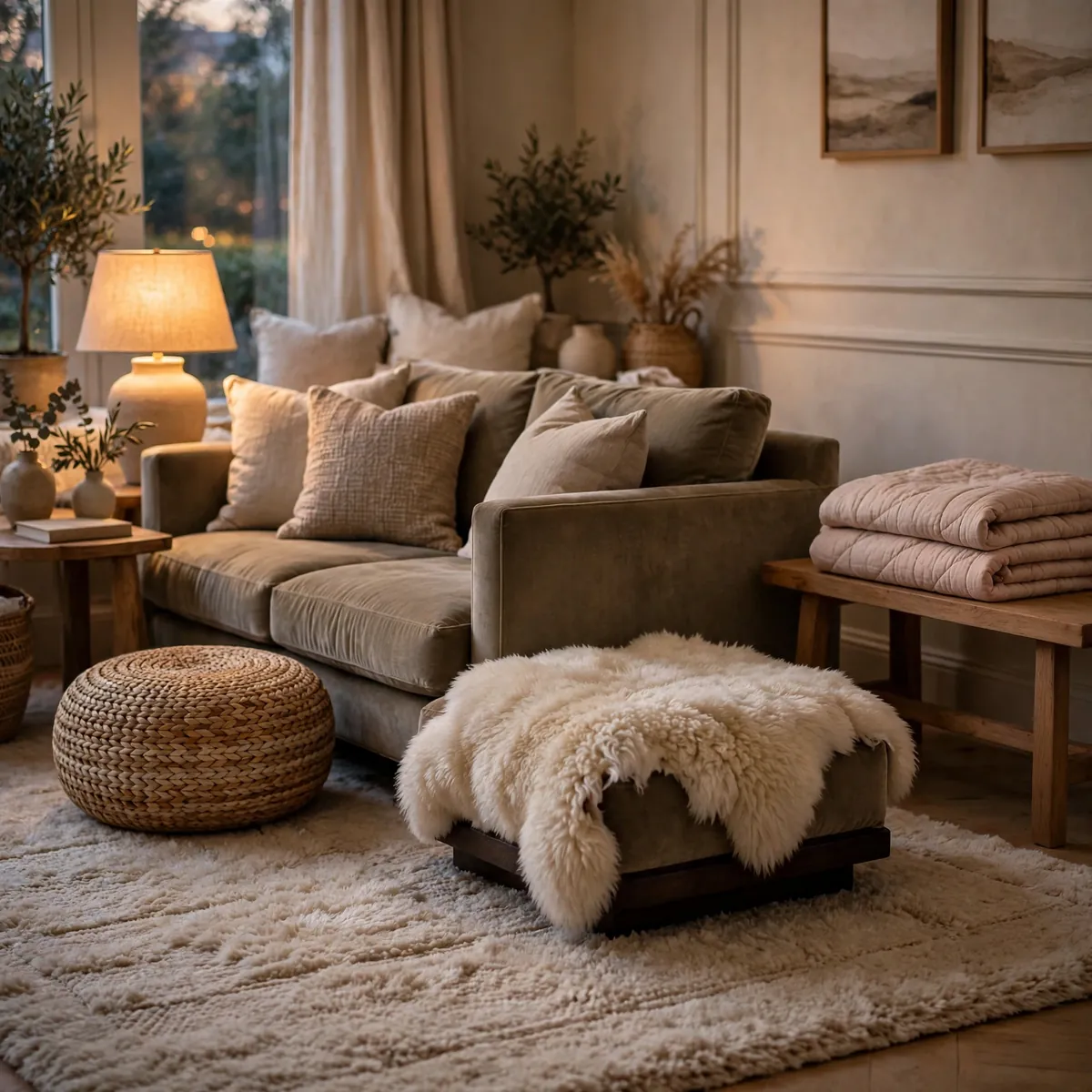 25 Clever Living Room Decor Tips for a Home You'll Love Coming Back To living room decor tips: Add Softness at Foot and Knee Level