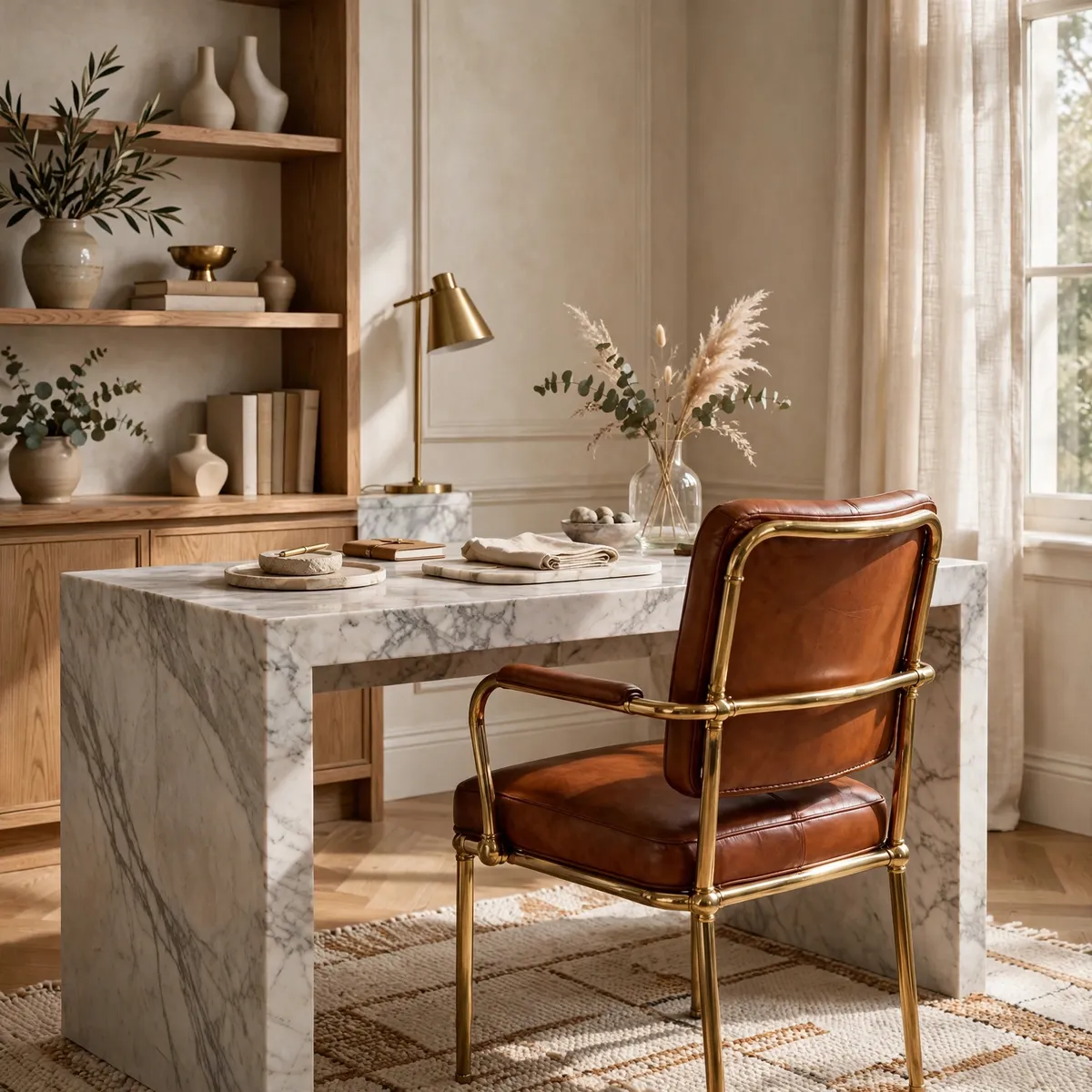 home office decor ideas: Style Open Shelving for Storage and Display