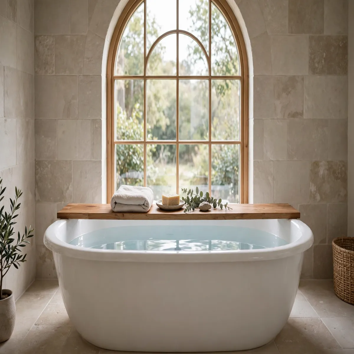 25 Bathroom Spa Ideas That Turn an Ordinary Bathroom Into a Real Retreat bathroom spa ideas: Upgrade to a Deep Freestanding Soaking Tub