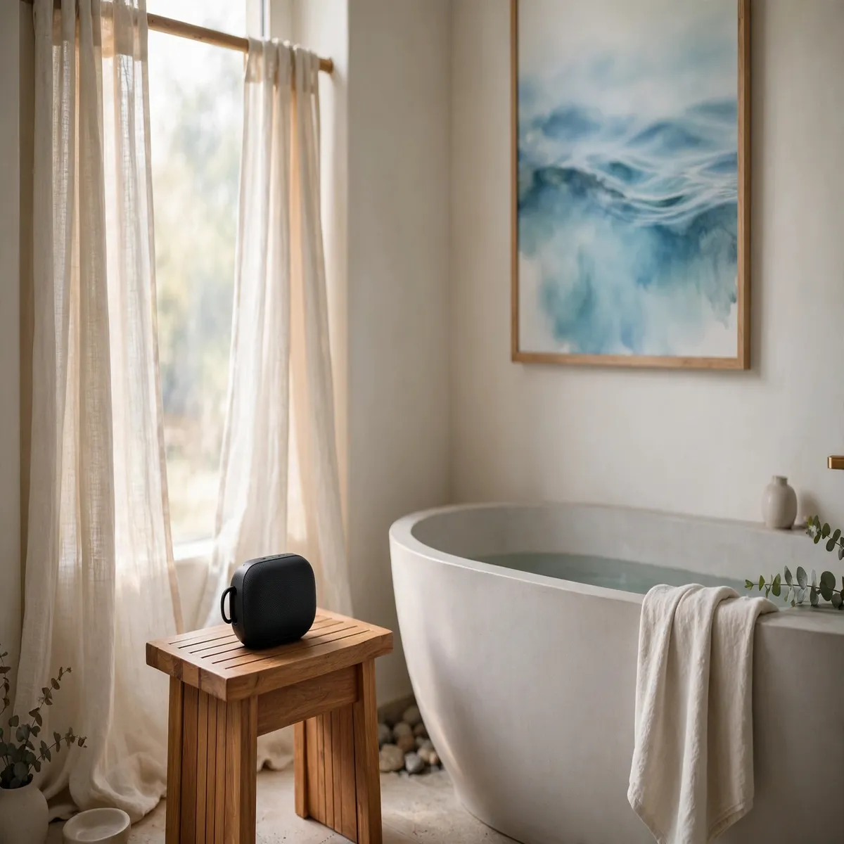 25 Bathroom Spa Ideas That Turn an Ordinary Bathroom Into a Real Retreat bathroom spa ideas: Play Low Water-Based Soundscapes