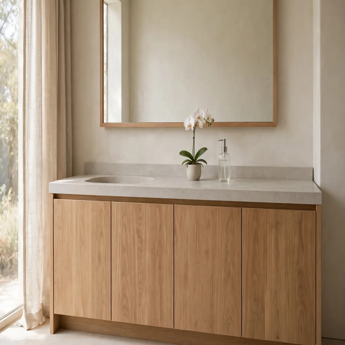 25 Bathroom Spa Ideas That Turn an Ordinary Bathroom Into a Real Retreat bathroom spa ideas: Hide Everyday Clutter Behind Closed Storage