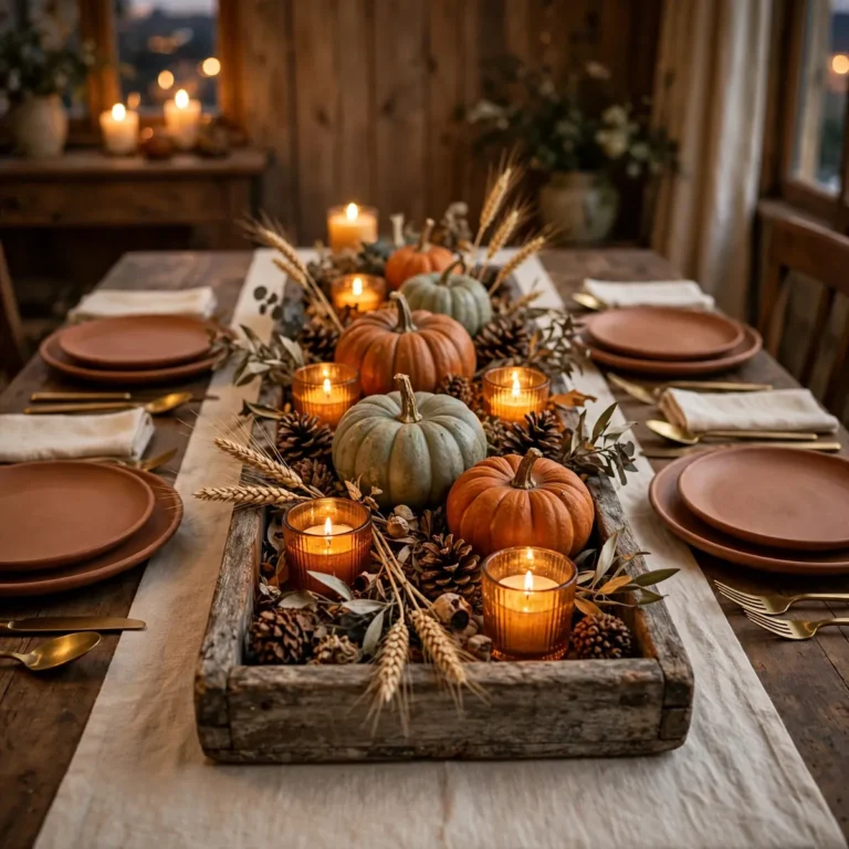 thanksgiving table decor ideas: Start With a Nature-First Centerpiece