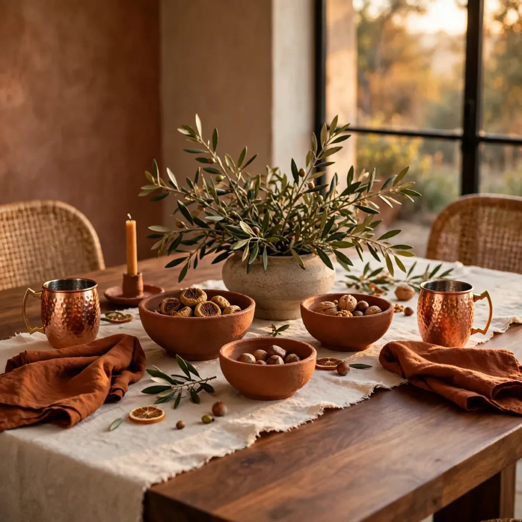 thanksgiving table decor ideas: Commit to a Terracotta-and-Rust Palette