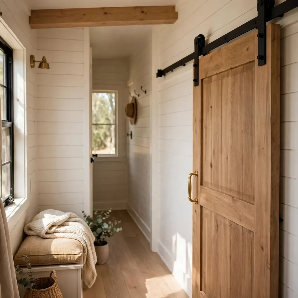 15 Brilliant Tiny Home Remodel Ideas That Make Small Spaces Feel Luxurious tiny home remodel ideas: Swap Swing Doors for Pocket or Barn Doors