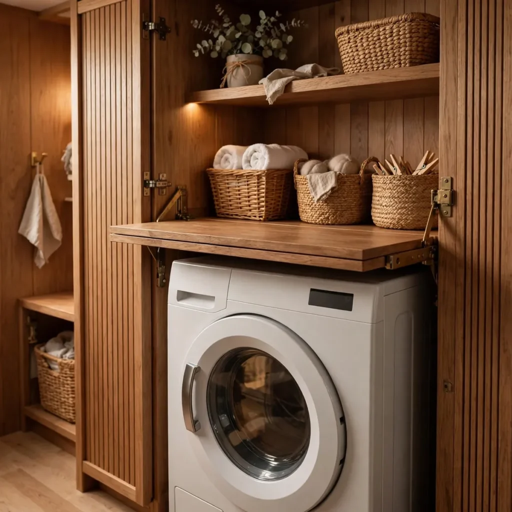 15 Brilliant Tiny Home Remodel Ideas That Make Small Spaces Feel Luxurious tiny home remodel ideas: Carve Out a Compact Laundry Nook