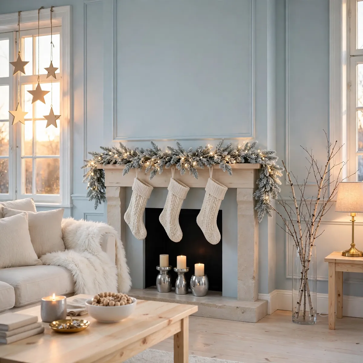 25 Christmas Living Room Decor Ideas for a Magical Holiday Home christmas living room decor ideas: Try a Neutral Scandinavian Christmas