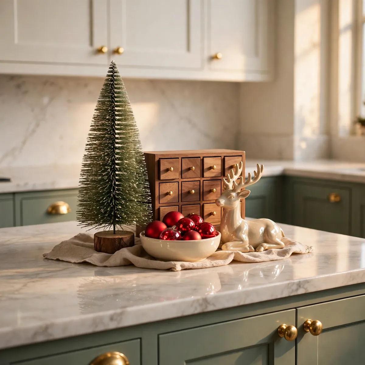 christmas kitchen decor ideas: Build a Back-Counter Display