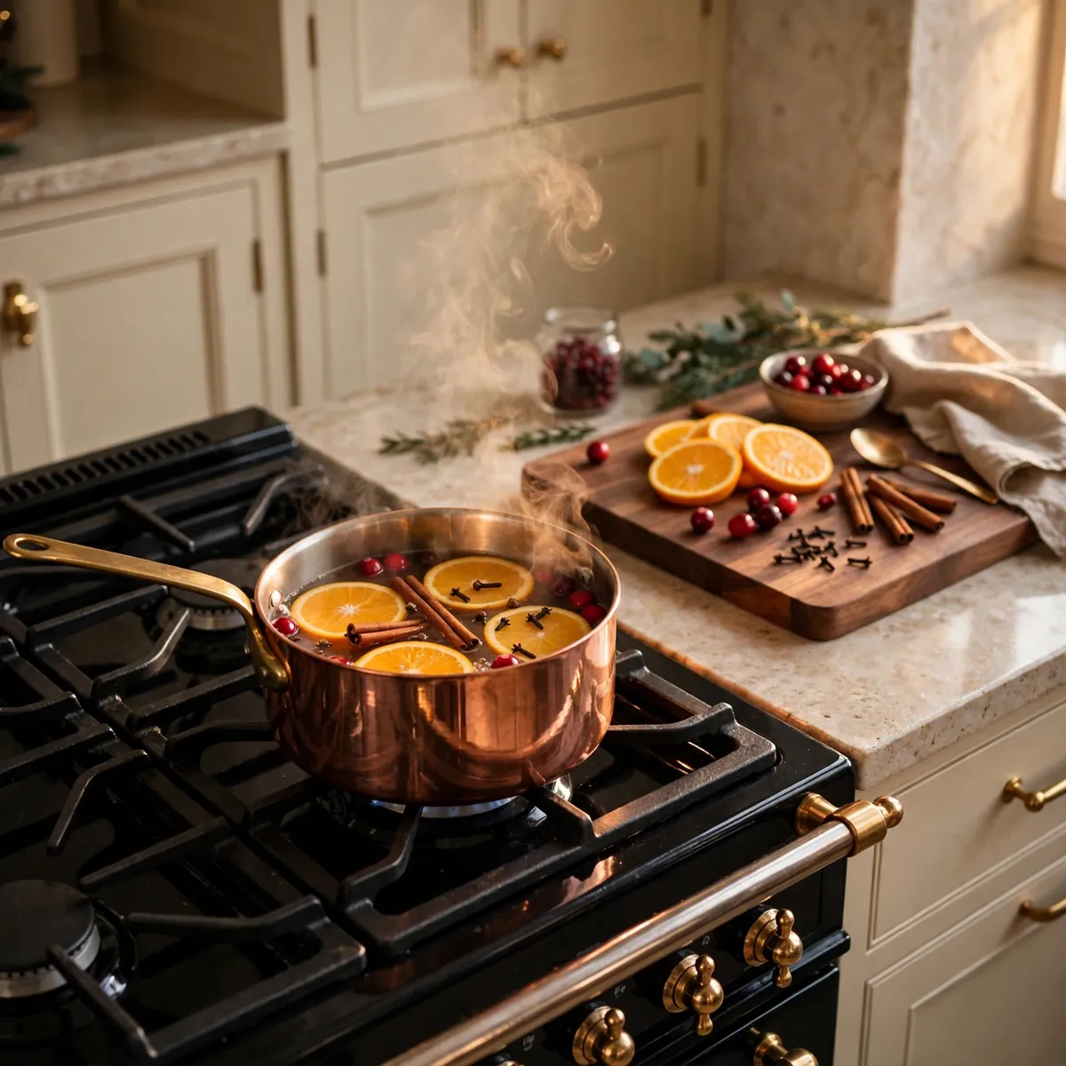 christmas kitchen decor ideas: Simmer a Holiday Pot on the Stove