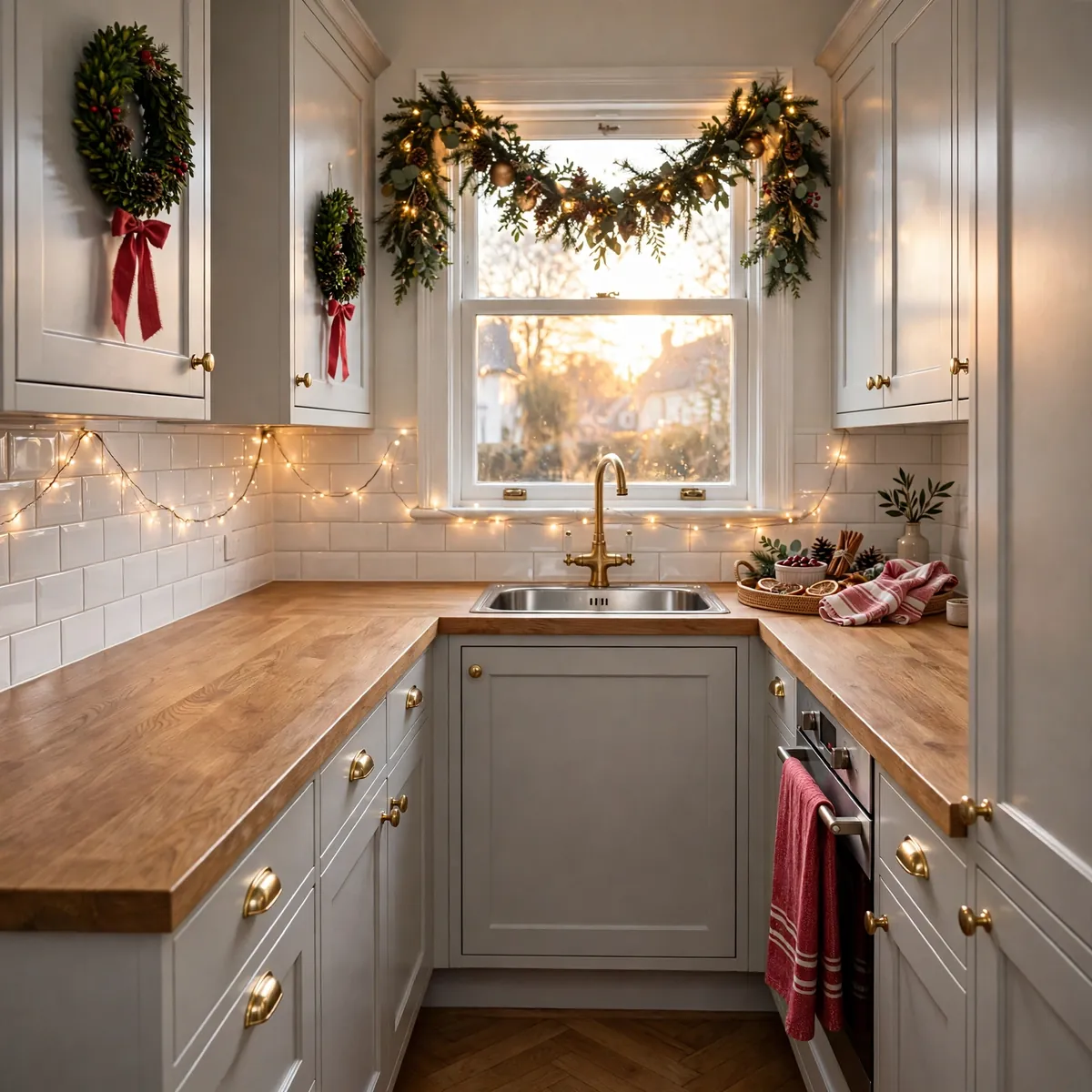christmas kitchen decor ideas: Small-Space Christmas Kitchen Decor Ideas That Keep It Working