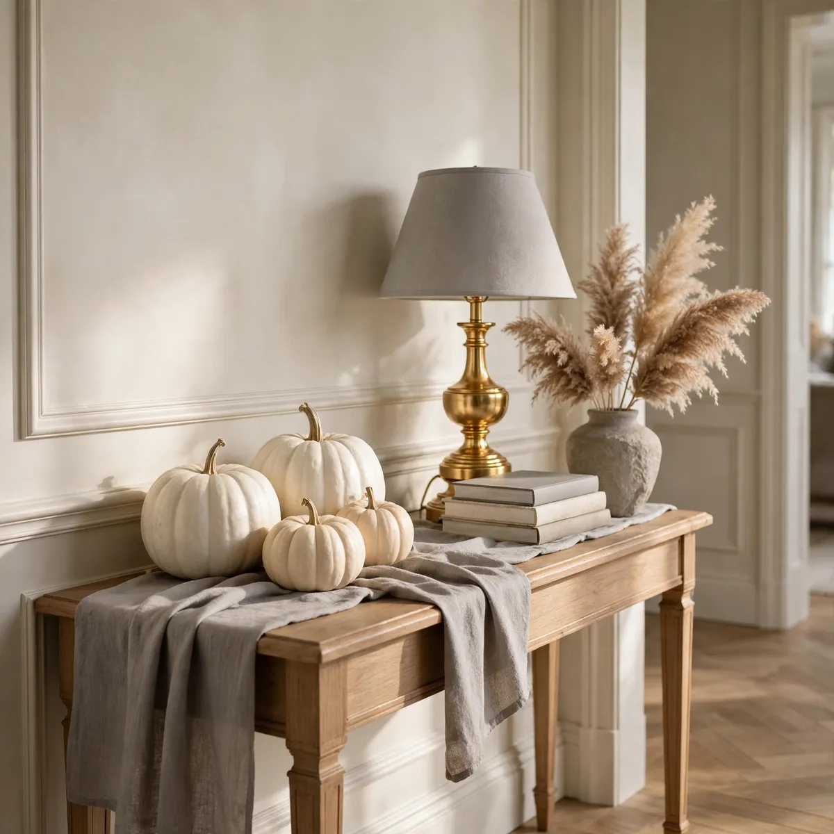 white pumpkin decor ideas: Deep Plum Velvet Ribbon Pumpkins