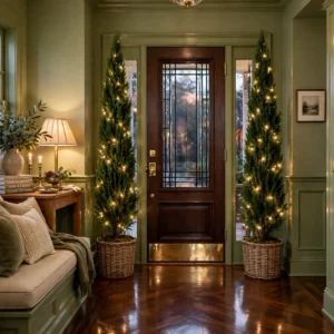 25 Christmas Entryway Decor Ideas That Greet Guests Beautifully