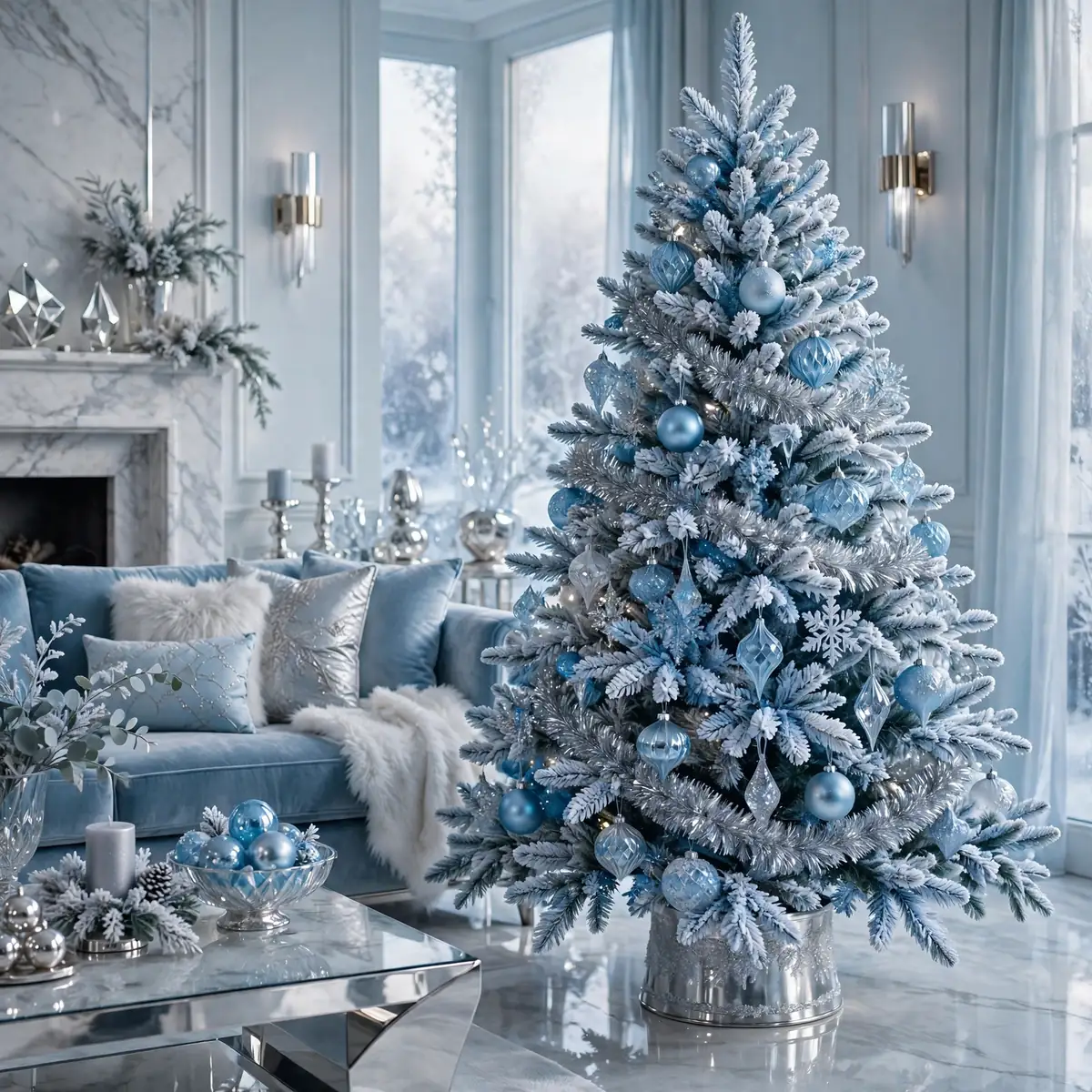 christmas tree decor ideas: Moody Jewel-Tone Layers