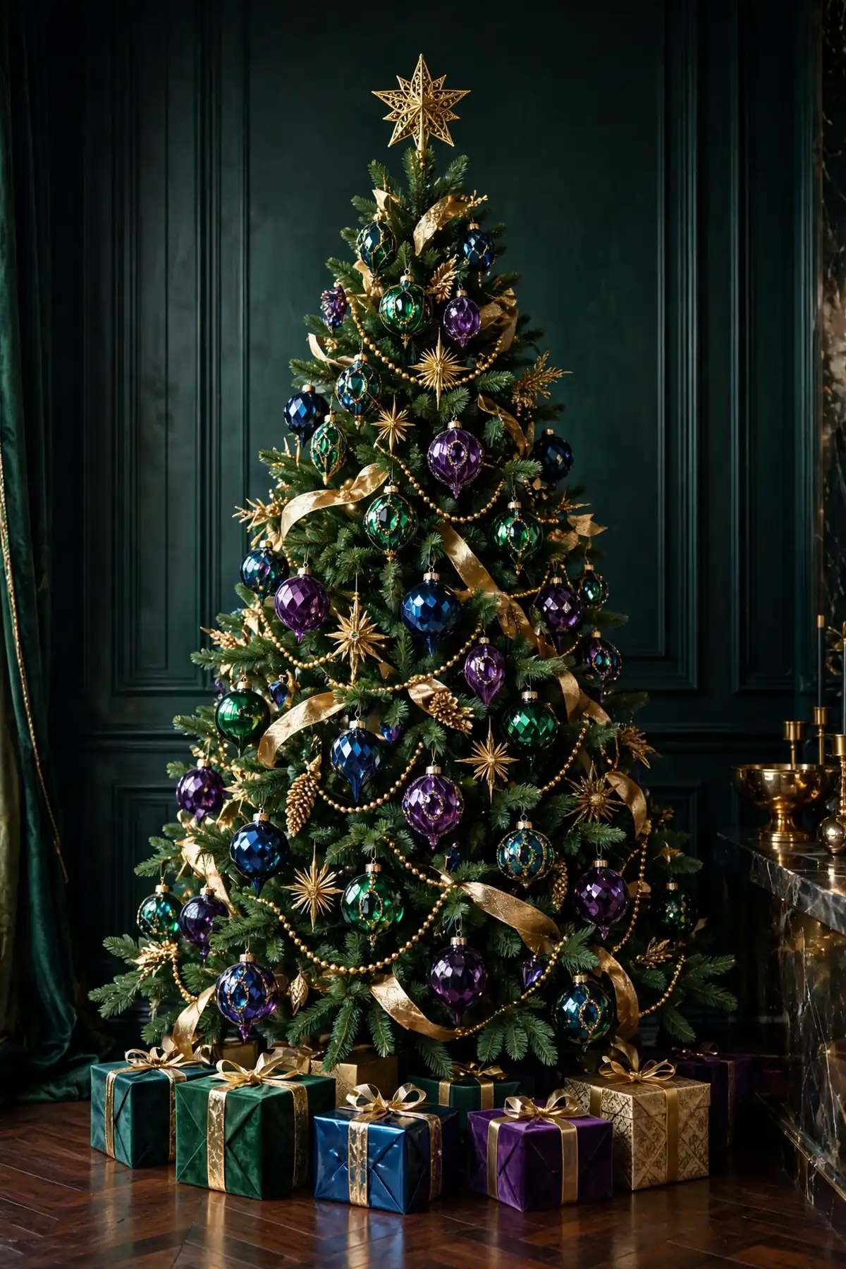 christmas tree decor ideas: Warm White Light Layering