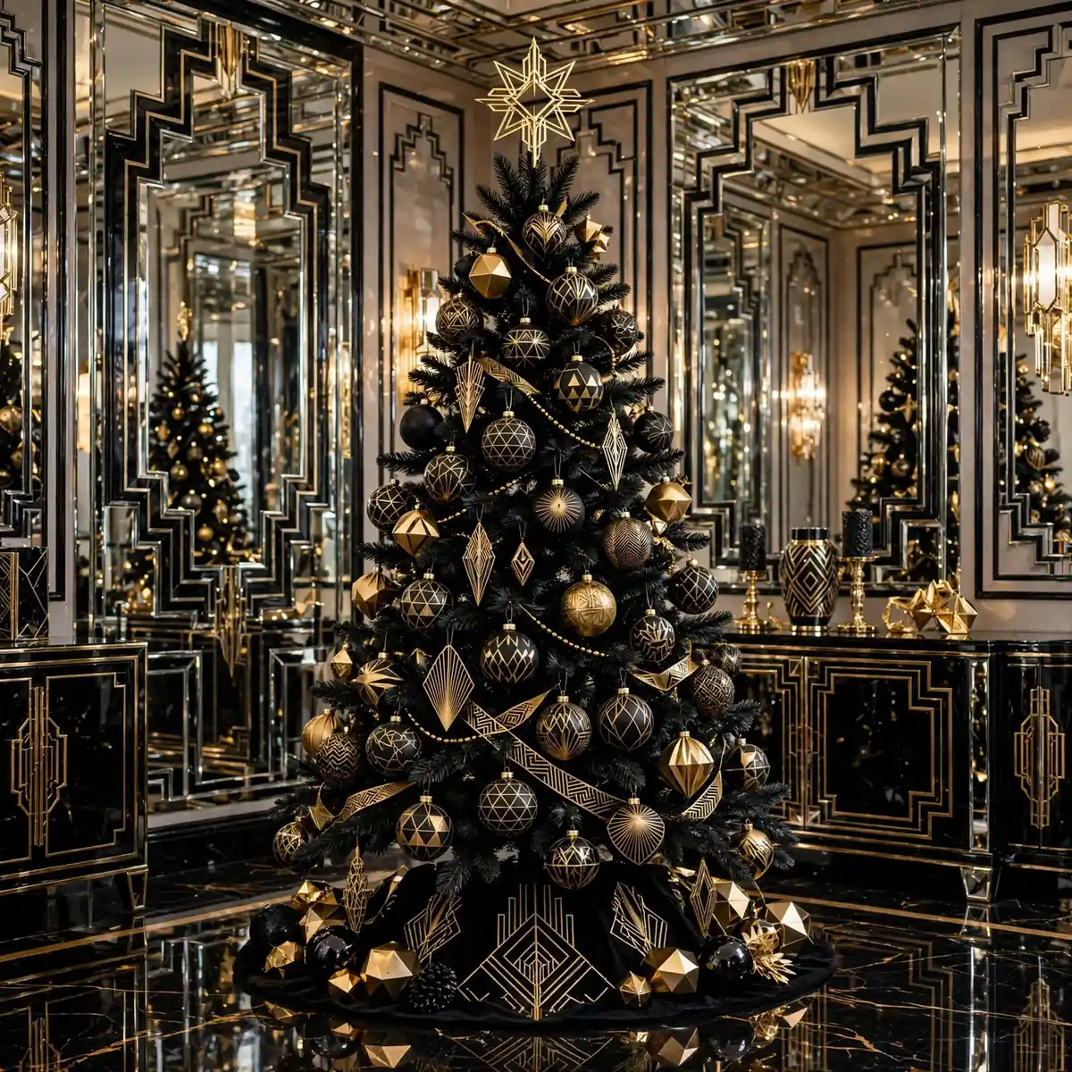 christmas tree decor ideas: The Oversized Bow Topper