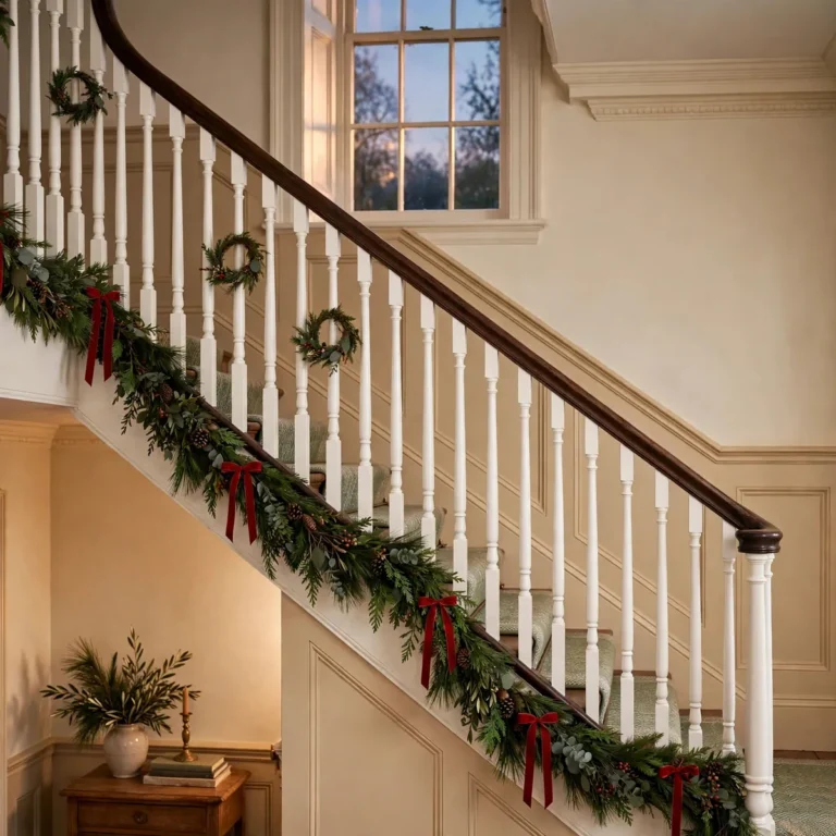 25 Christmas Staircase Decor Ideas That Steal the Show 25 Christmas Staircase Decor Ideas That Steal the Show